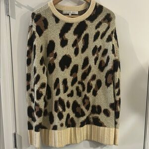 Lovers + Friends Bold Leopard Knit Crew Neck Sweater FROM REVOLVE